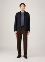 Men's Extra-Fine Merino Crew Neck in Slate Blue