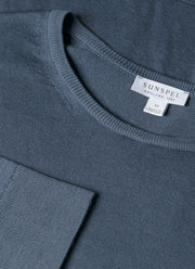 Men's Extra-Fine Merino Crew Neck in Slate Blue