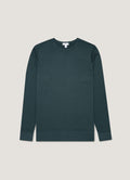 Men's Extra-Fine Merino Crew Neck in Dark Petrol
