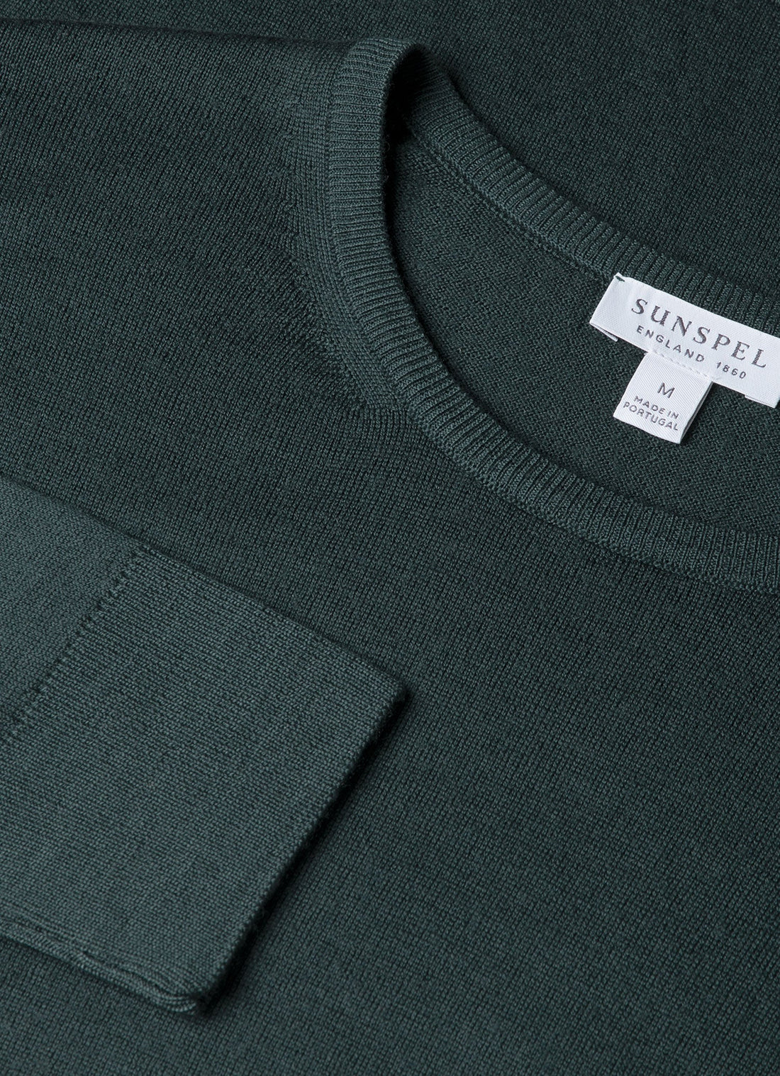 Men's Extra-Fine Merino Crew Neck in Dark Petrol