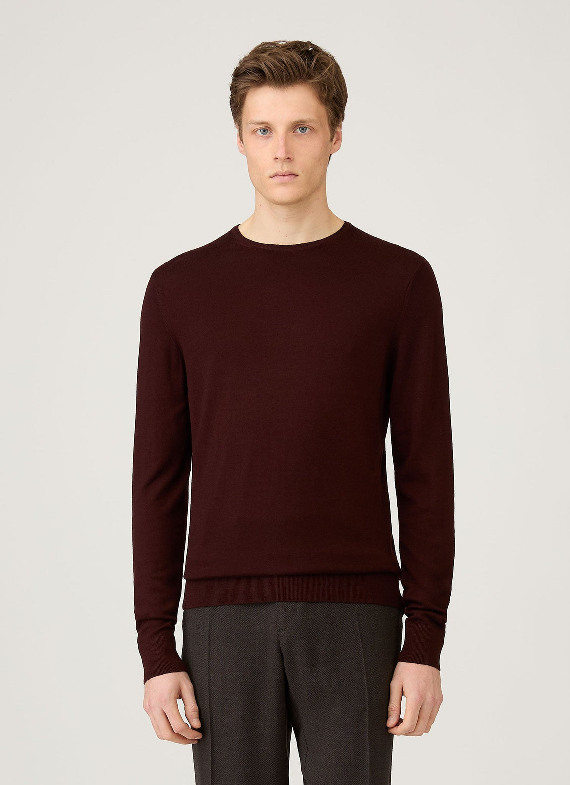 Men's Extra-Fine Merino Crew Neck in Bakelite