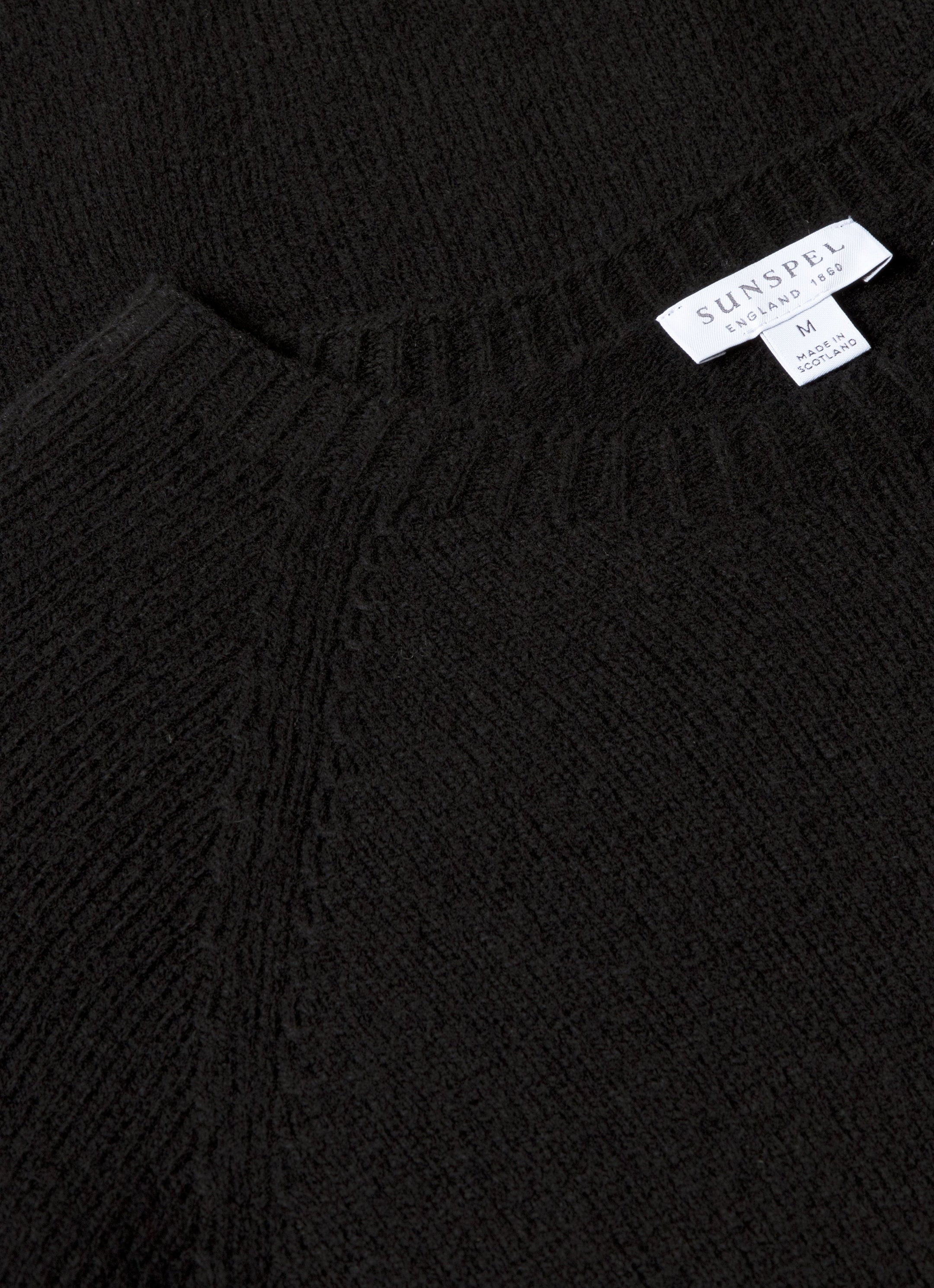 Men's Lambswool Crew Neck Jumper in Black