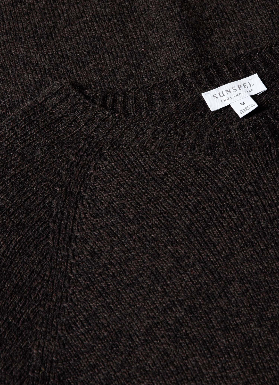 Men's Lambswool Crew Neck Jumper in Coffee Twist