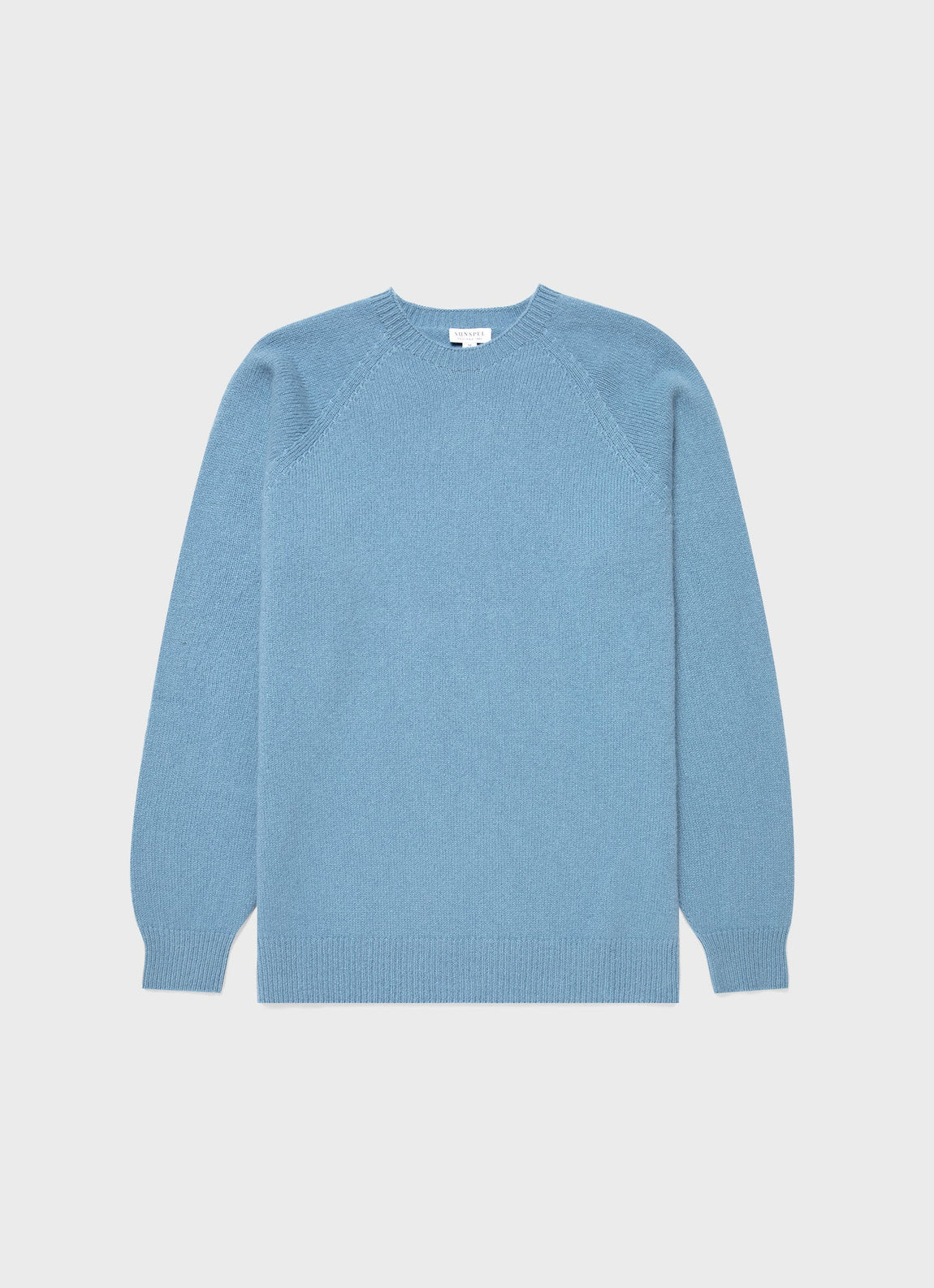 Men's Lambswool Crew Neck Jumper in Storm Blue