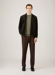 Men's Lambswool Crew Neck Jumper in Sea Moss