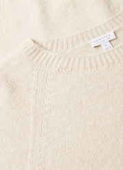 Men's Lambswool Crew Neck Jumper in Oatmeal Melange