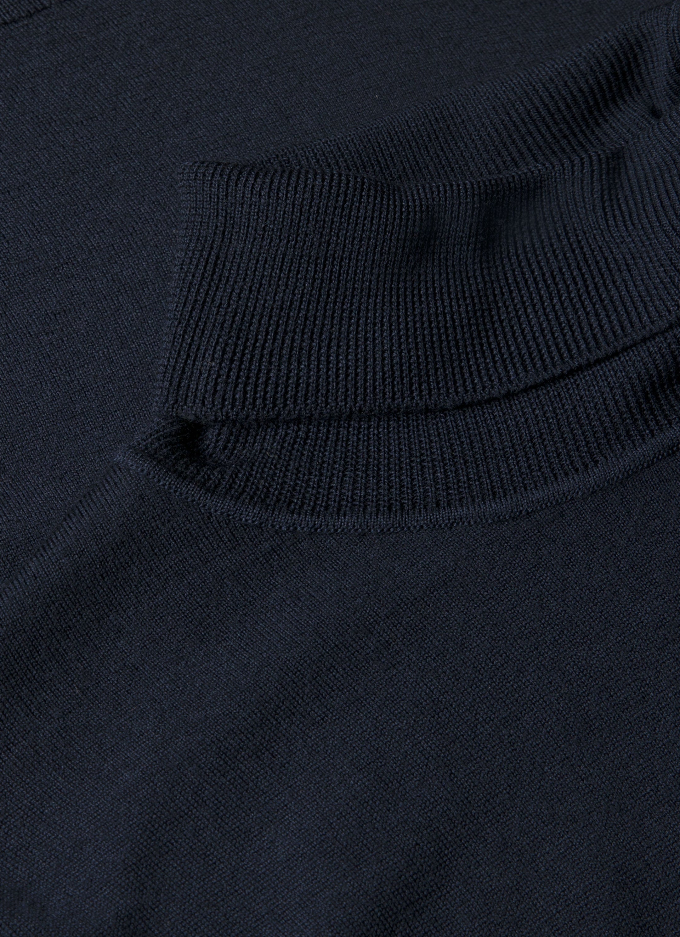 Men's Extra-Fine Merino Roll Neck in Navy
