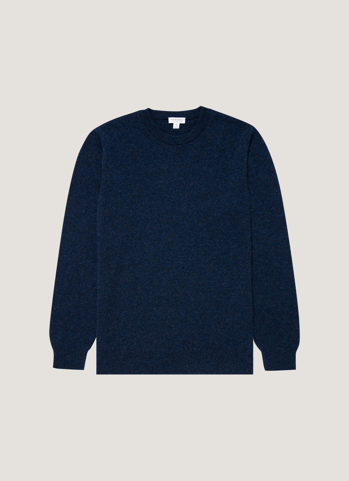 Men's Cashmere Crew Neck Jumper in Navy Melange