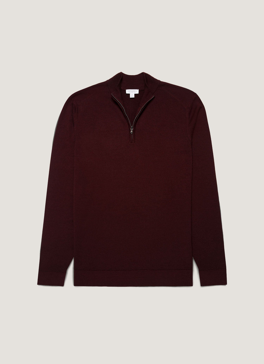 Men's Extra-Fine Merino Zip Neck in Bakelite