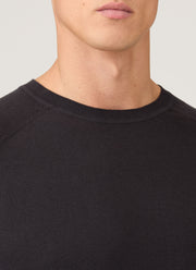 Men's Sea Island Cashmere Crew Neck Jumper in Black