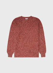 Men's Lambswool Textured Jumper in Magma Twist