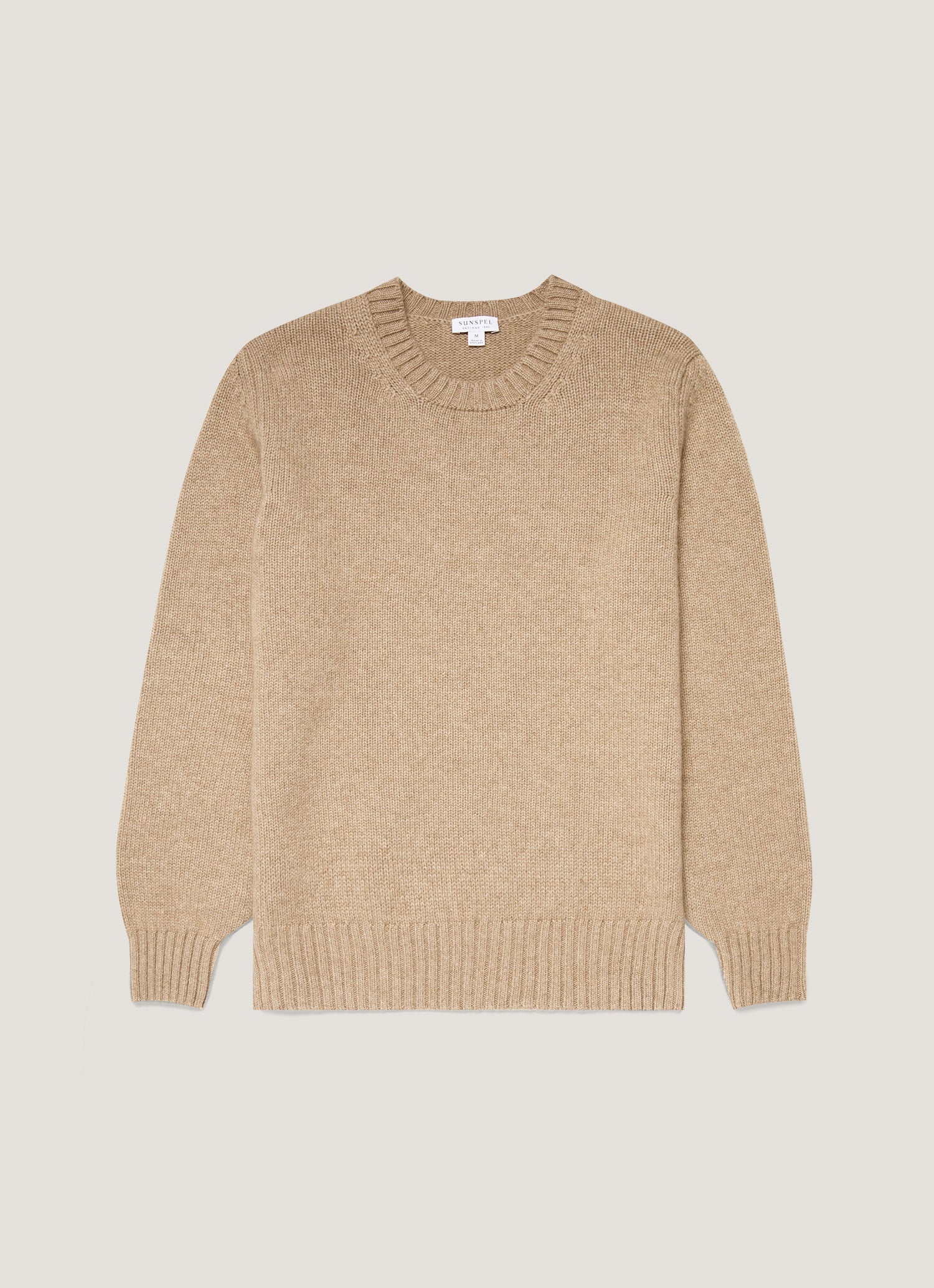 Men's Roxburgh Cashmere Jumper in Natural Brown | Sunspel