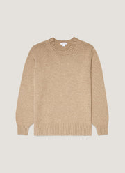 Men's Roxburgh Cashmere Jumper in Natural Brown