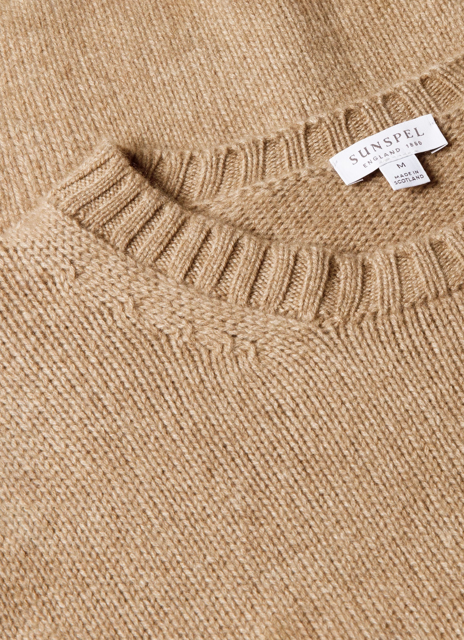 Men's Roxburgh Cashmere Jumper in Natural Brown