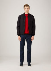 Men's Shetland Crew Neck Jumper in Bright Red