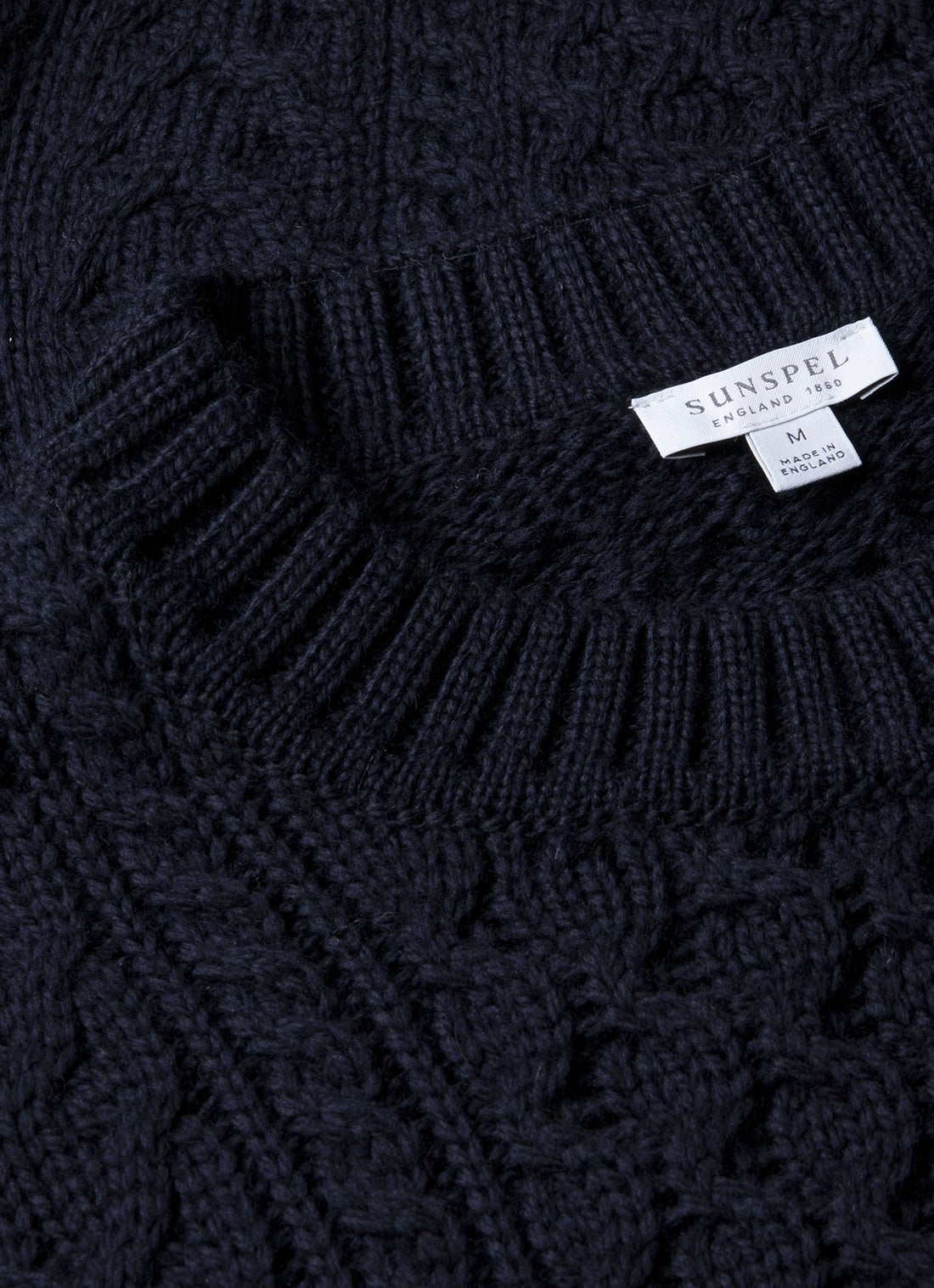 Men's Cable Knit Jumper in Navy