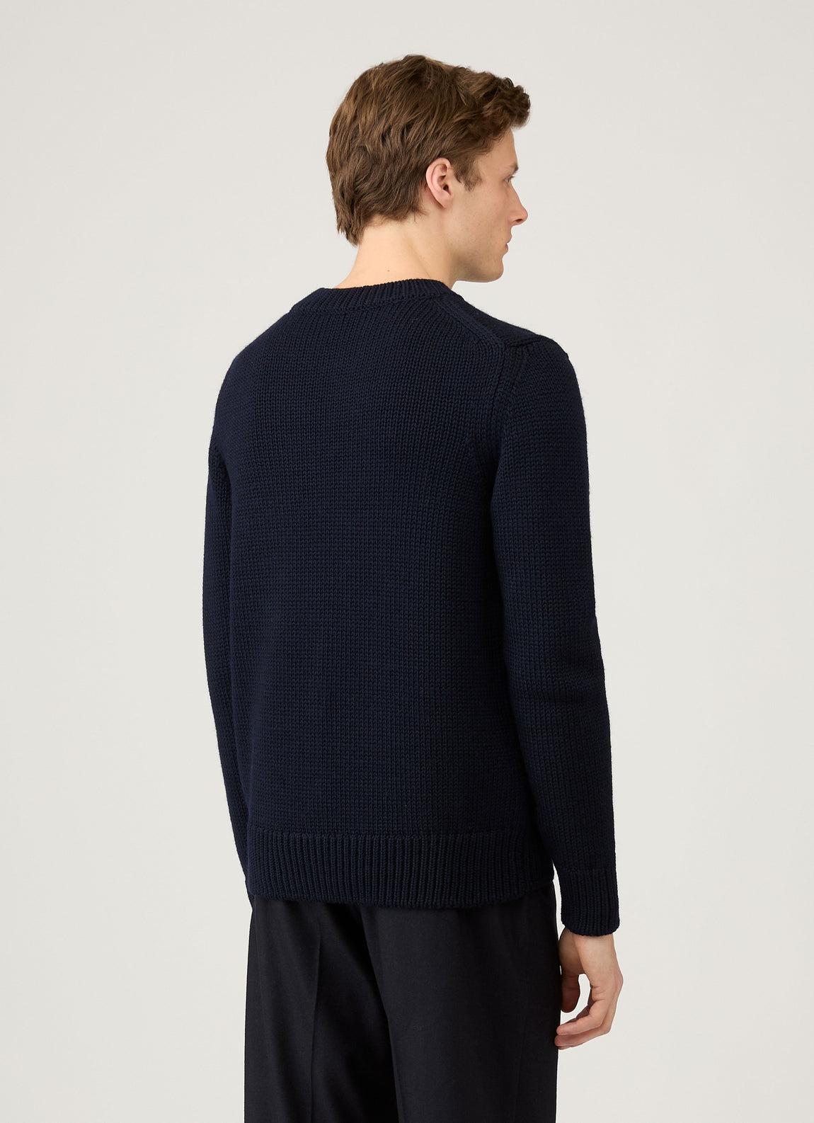 Men's Fisherman Jumper in Navy