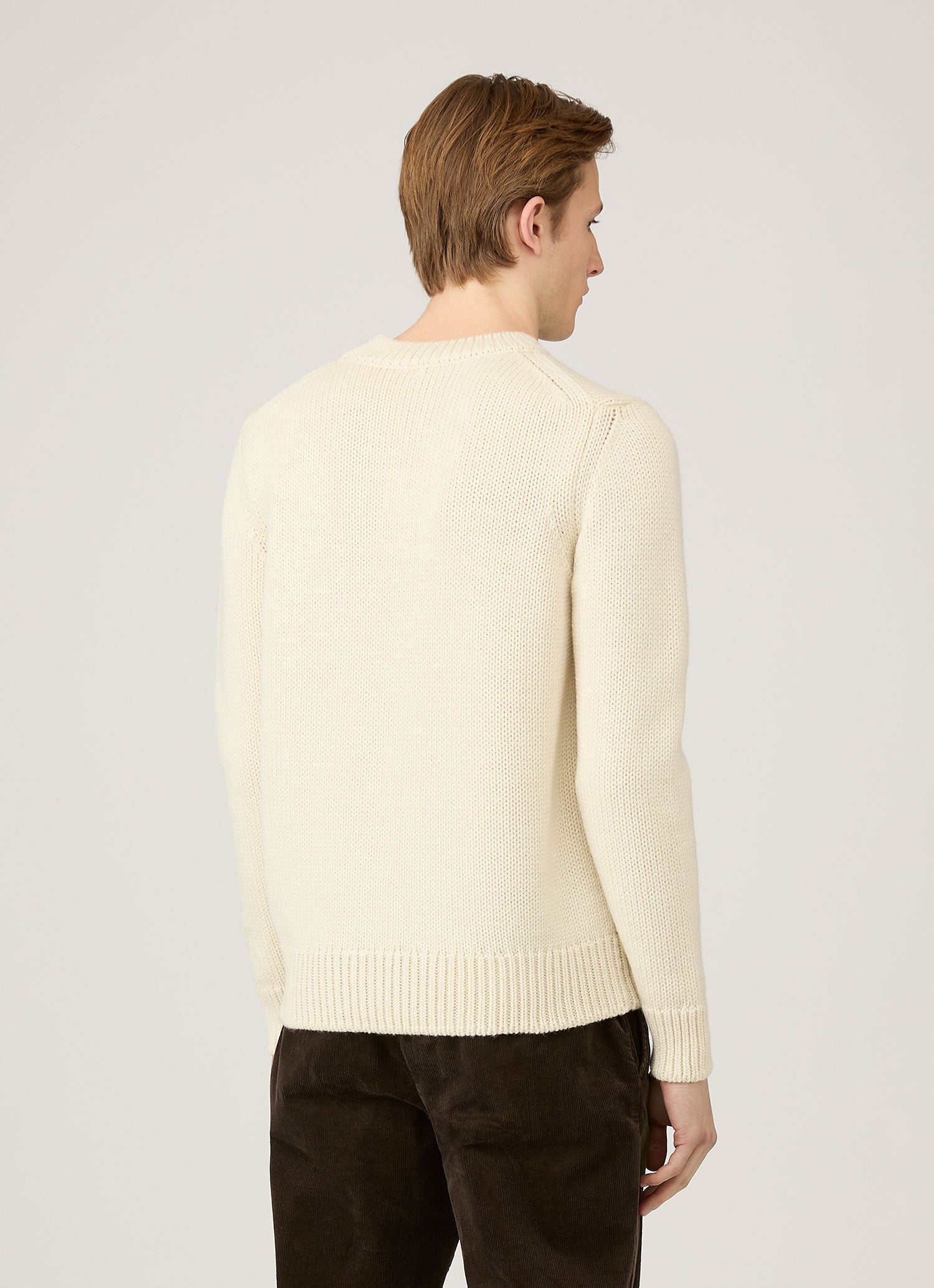 Men's Fisherman Jumper in Ecru