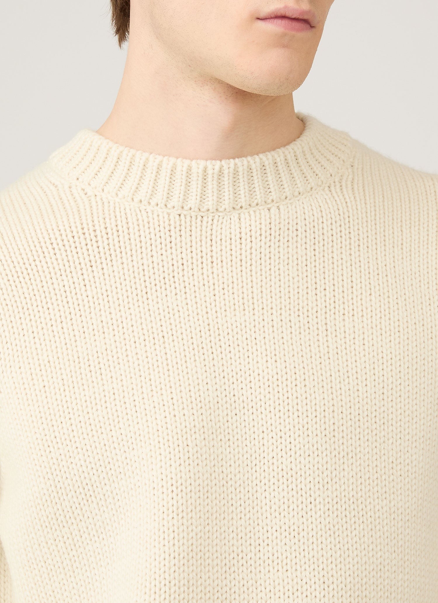 Men's Fisherman Jumper in Ecru