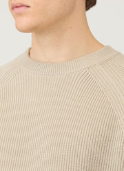 Men's Ribbed Jumper in Mink
