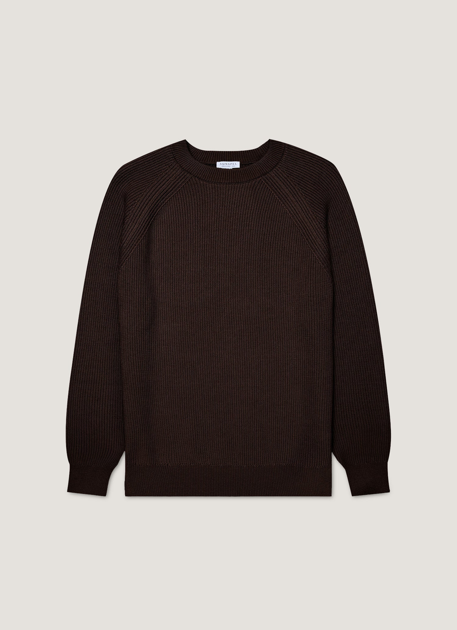 Men's Ribbed Jumper in Truffle