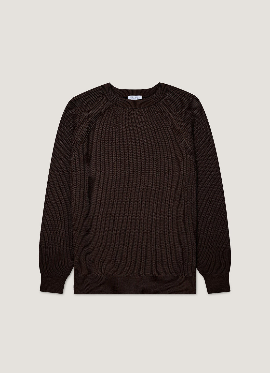 Men's Ribbed Jumper in Truffle