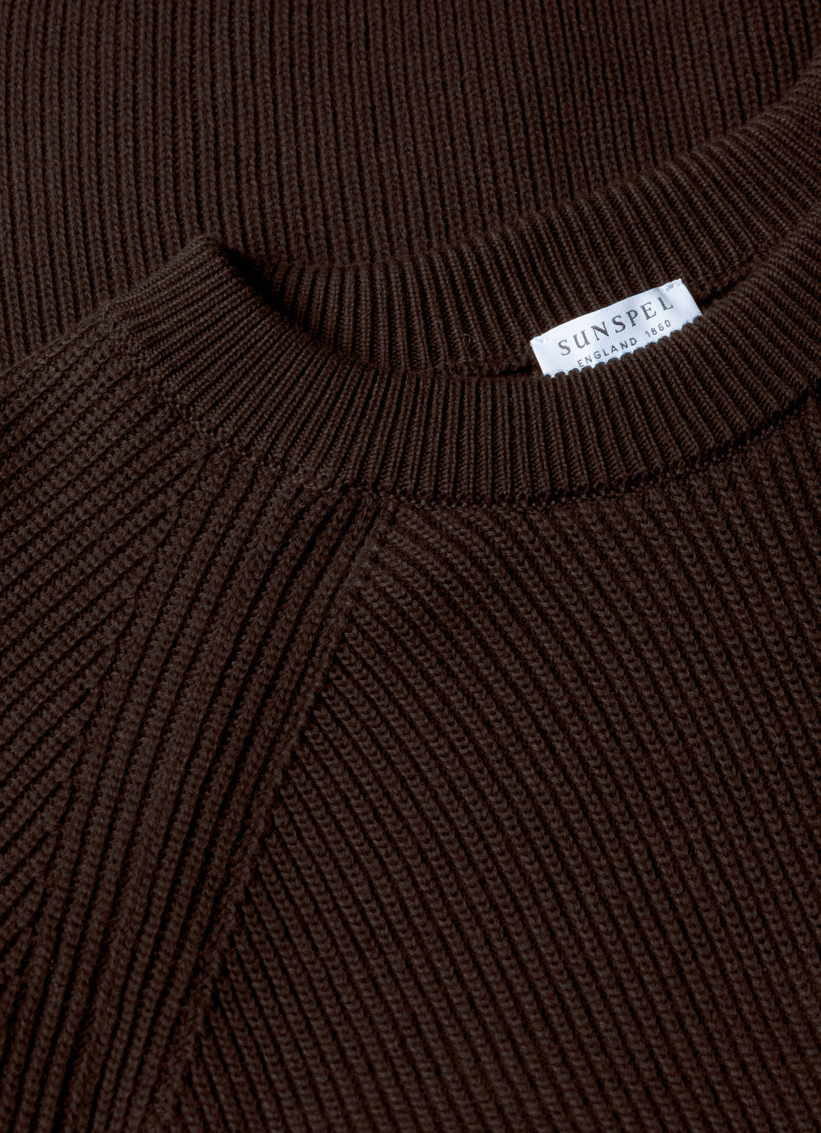 Men's Ribbed Jumper in Truffle