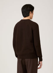 Men's Ribbed Jumper in Truffle