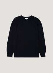 Men's Ribbed Jumper in Navy