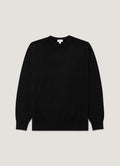 Men's Cashmere Crew Neck Jumper in Black