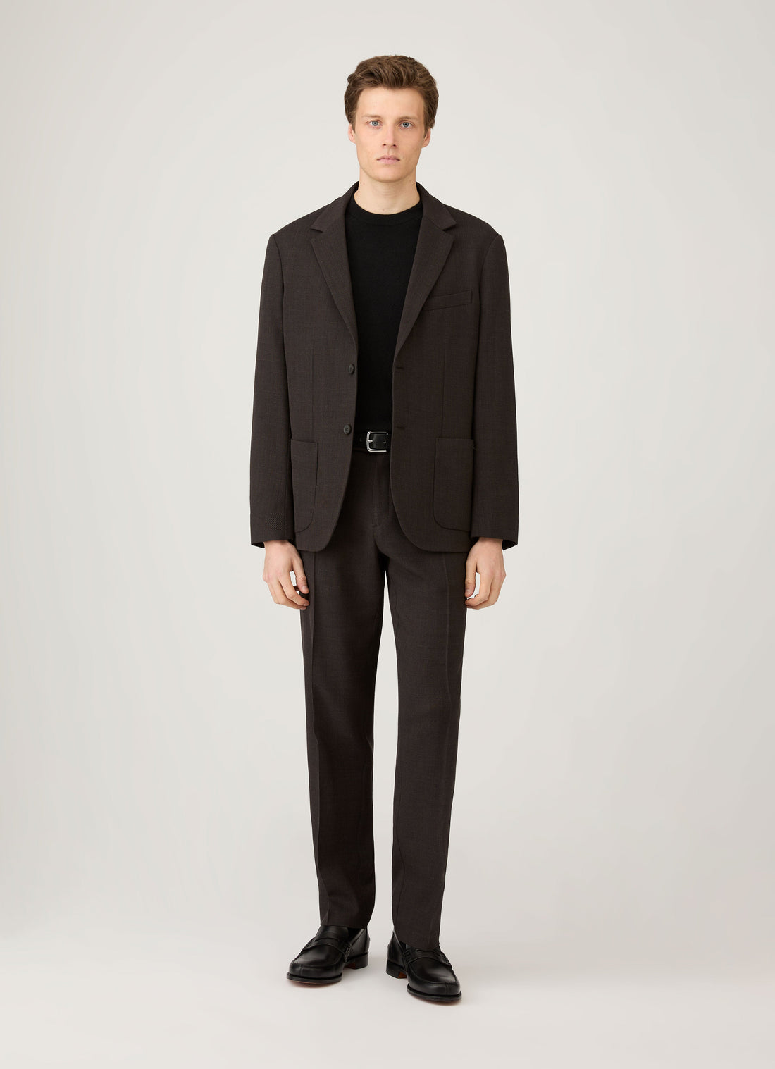 Men's Cashmere Crew Neck Jumper in Black