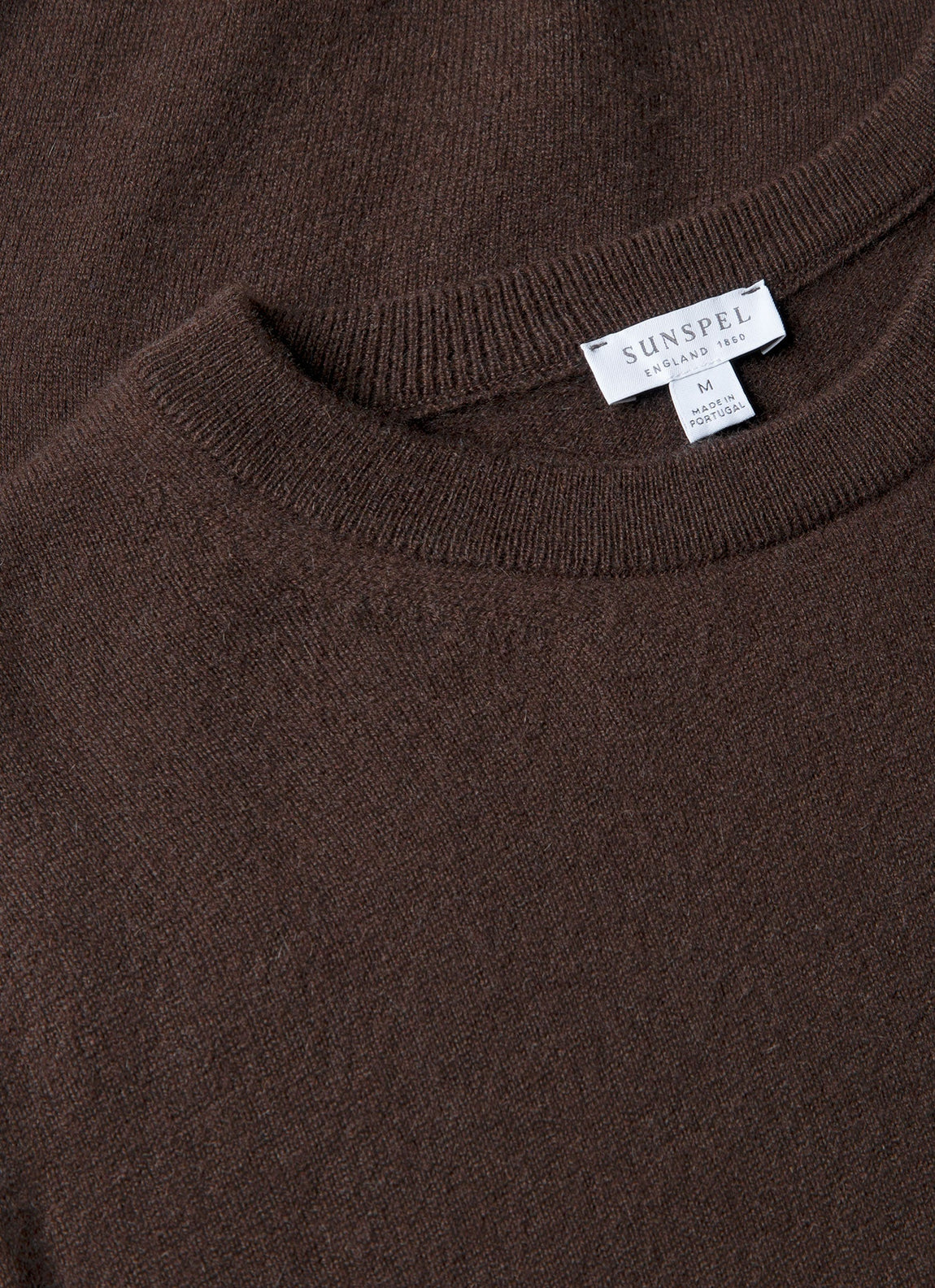 Men's Cashmere Crew Neck Jumper in Truffle