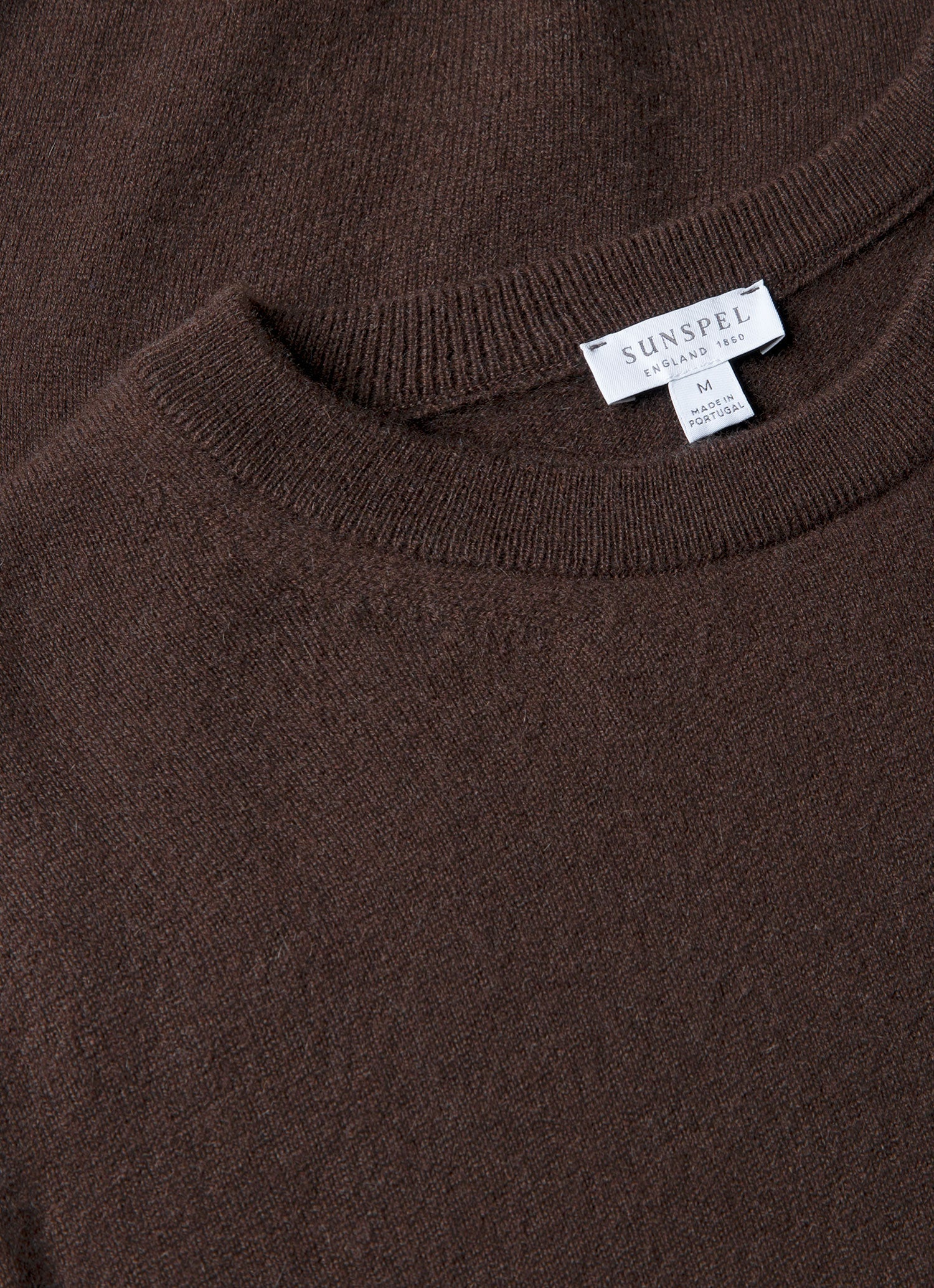 Men's Cashmere Crew Neck Jumper in Truffle