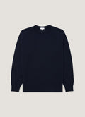 Men's Cashmere Crew Neck Jumper in Navy