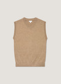 Men's Lambswool Vest in Sandstone