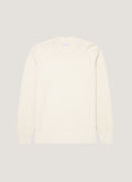 Men's Cotton Crew Neck Jumper in Ecru