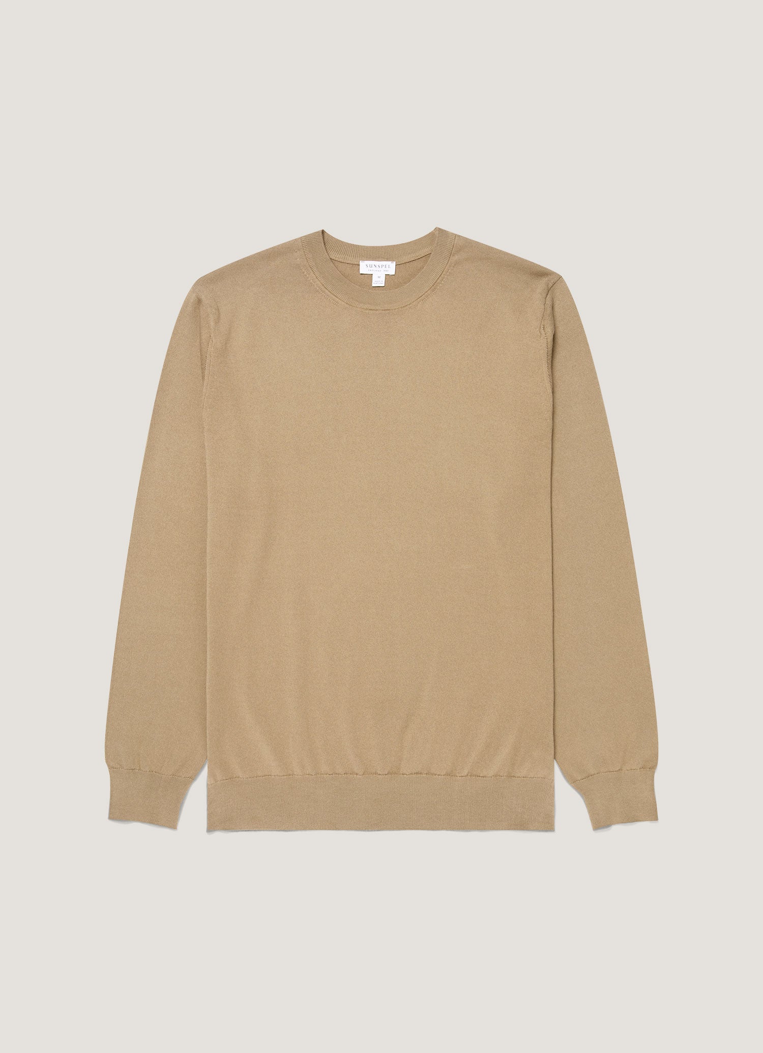 Men's Lightweight Cotton Jumper in Dark Stone