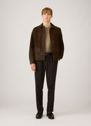 Men's Lightweight Cotton Jumper in Dark Stone