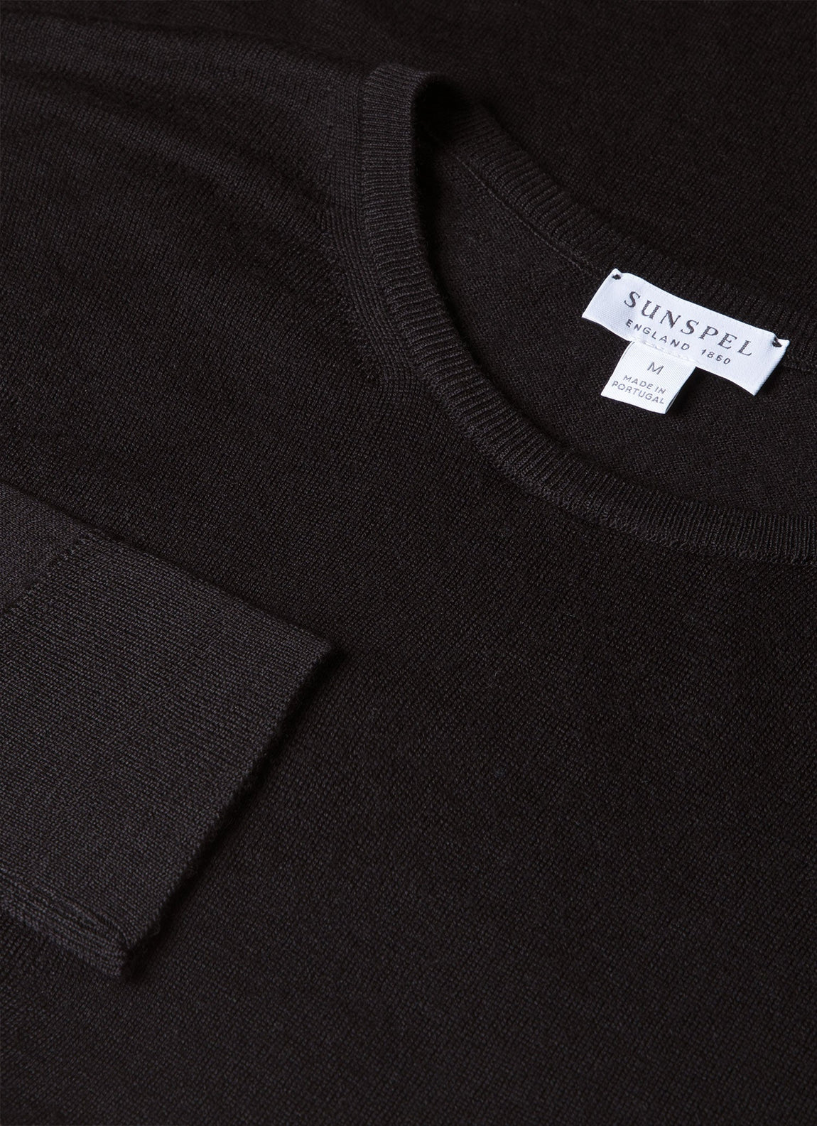 Men's Extra-Fine Merino Jumper in Black