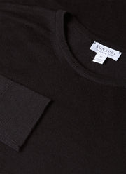 Men's Extra-Fine Merino Jumper in Black