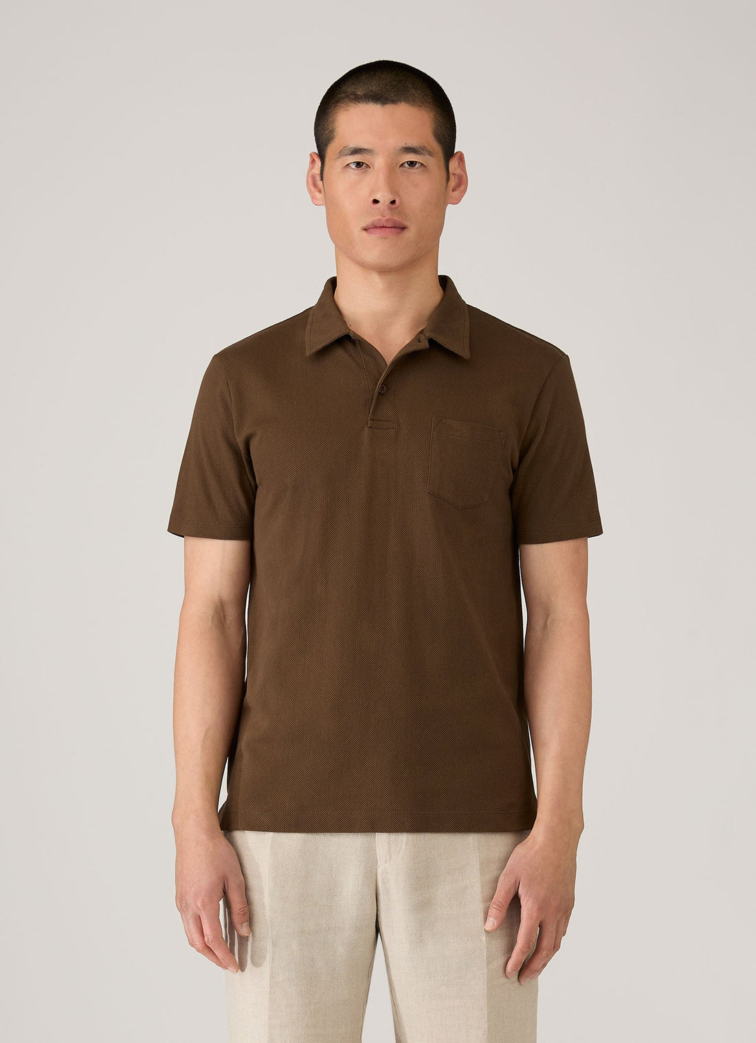 Men's Riviera Polo Shirt in Dark Walnut
