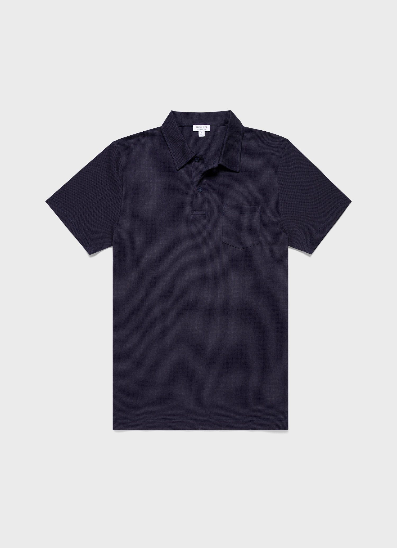 Sunspel - Short Sleeve Riviera Polo Shirt Navy - S