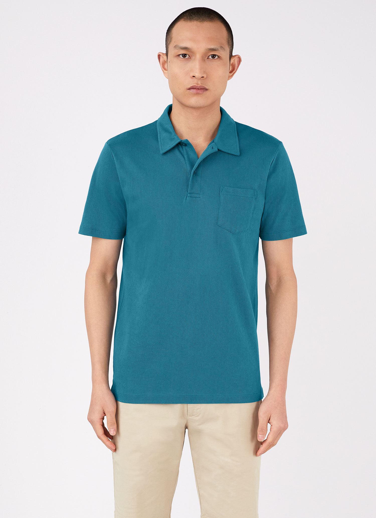 Men's Riviera Polo Shirt in Lagoon Blue