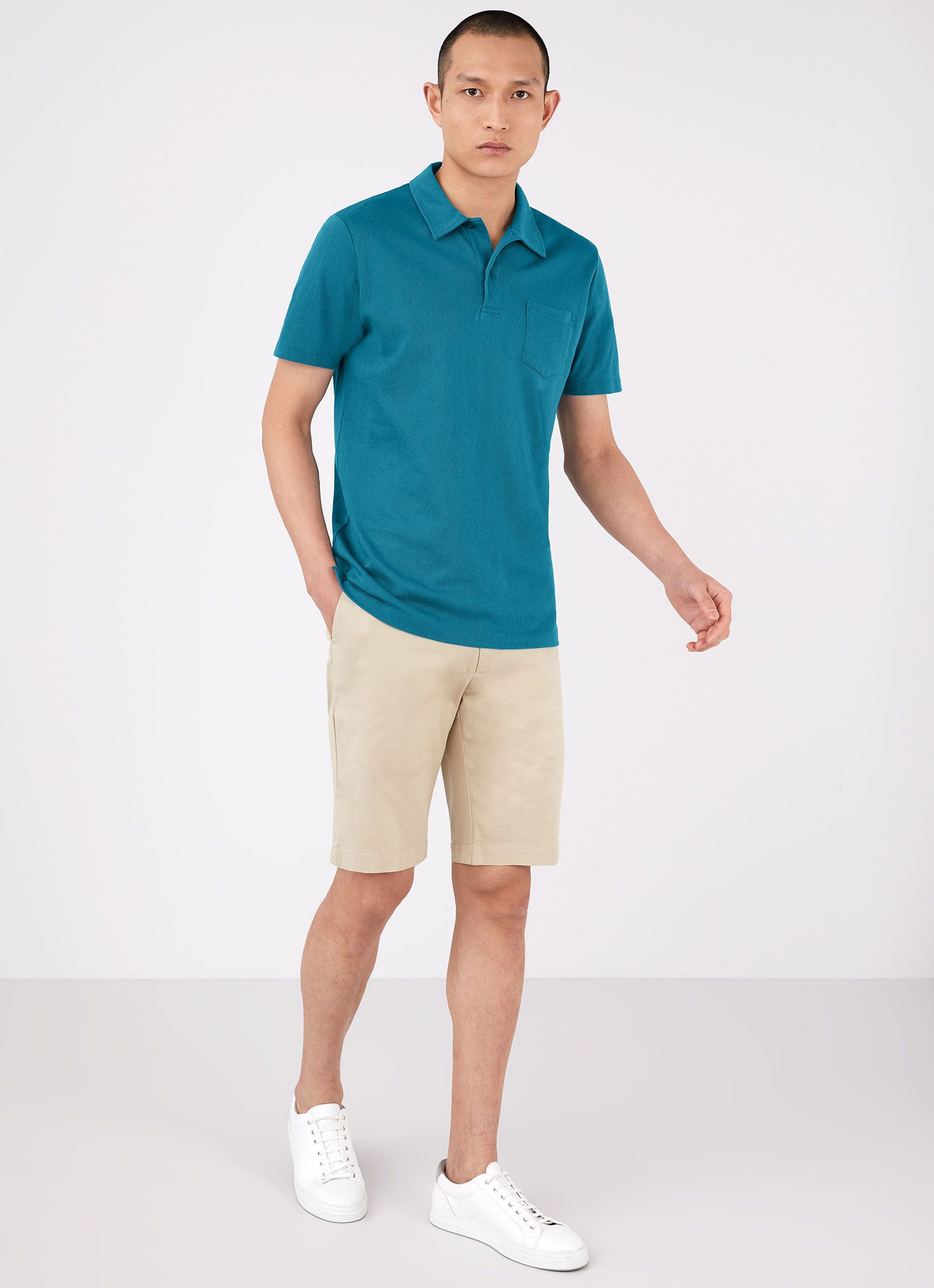 Men's Riviera Polo Shirt in Lagoon Blue