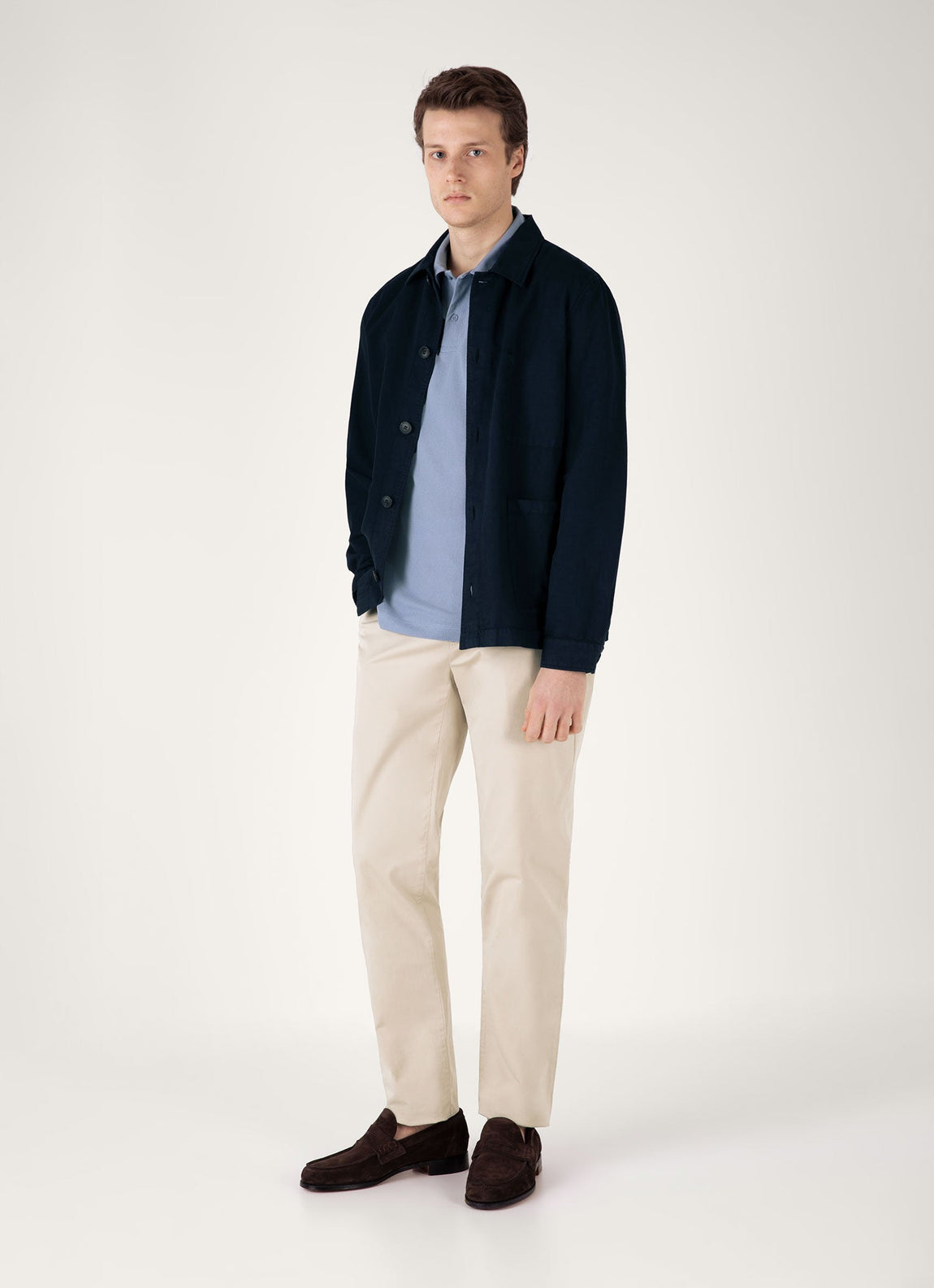 Men's Riviera Polo Shirt in Vintage Blue