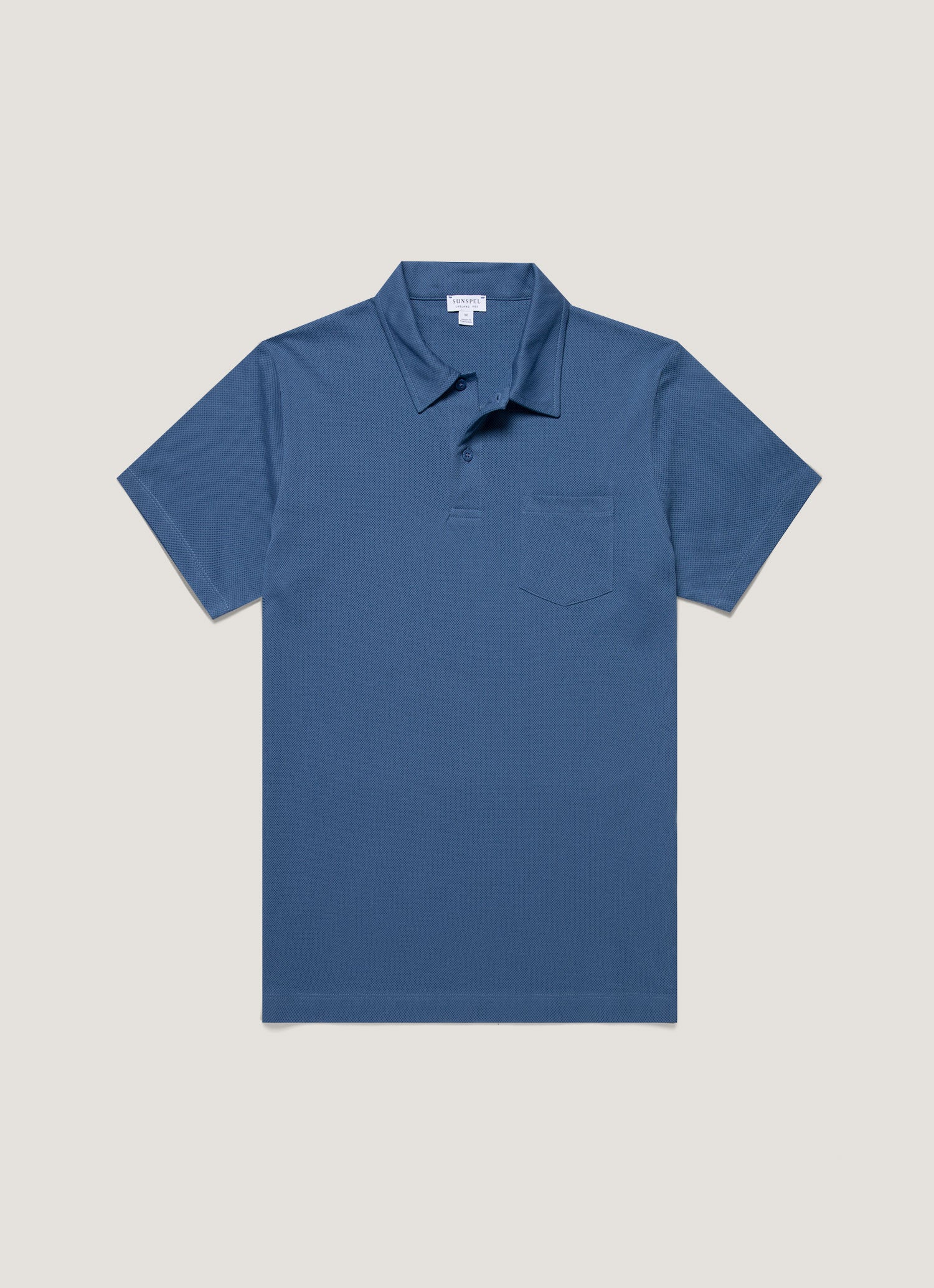 Men's Riviera Polo Shirt in Soft Denim