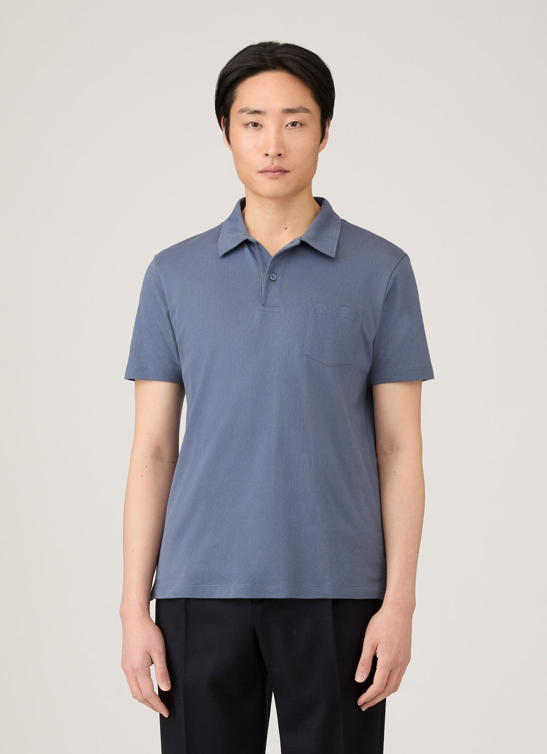Men's Riviera Polo Shirt in Selvedge Blue