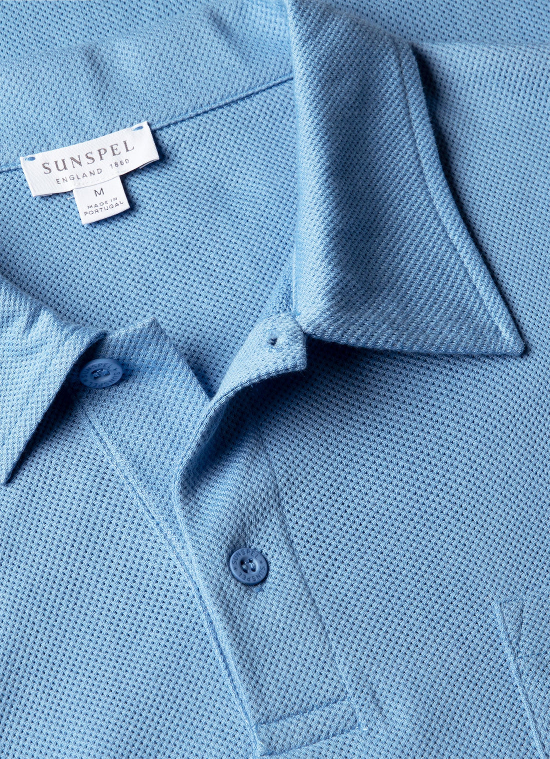 Men's Riviera Polo Shirt in Azure Blue