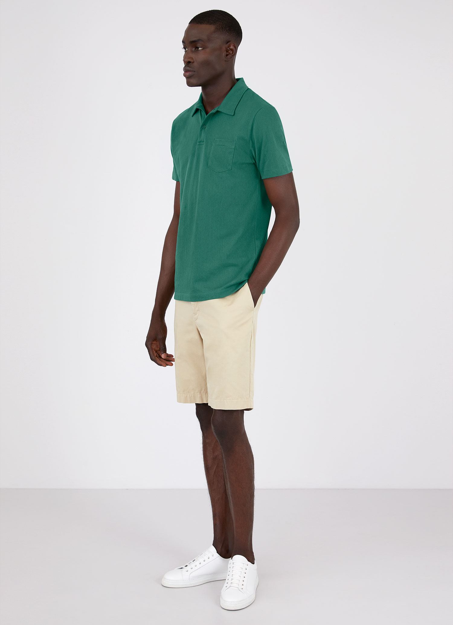 Men's Riviera Polo Shirt in Leaf Green
