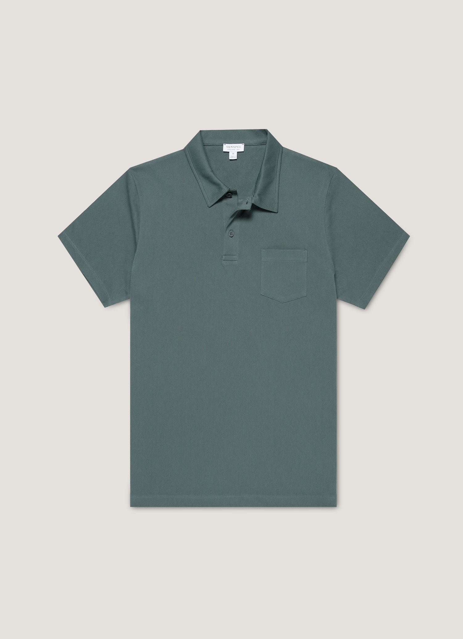 Men's Riviera Polo Shirt in Dark Petrol | Sunspel